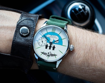 Vintage Buran USSR Mens Watch, Rare 1980s Wristwatch