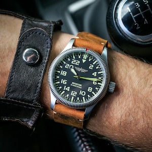 Orologio Raketa 24 ore, militare URSS, orologio da polso vintage da uomo