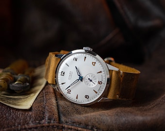Reloj START URSS vintage: Reloj de pulsera para hombre de los años 50, revisado.