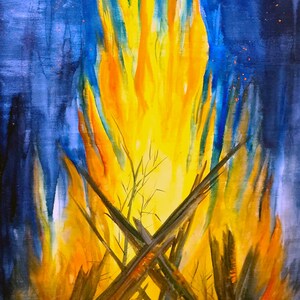 Heerlijke Fire digitale kerstkaart