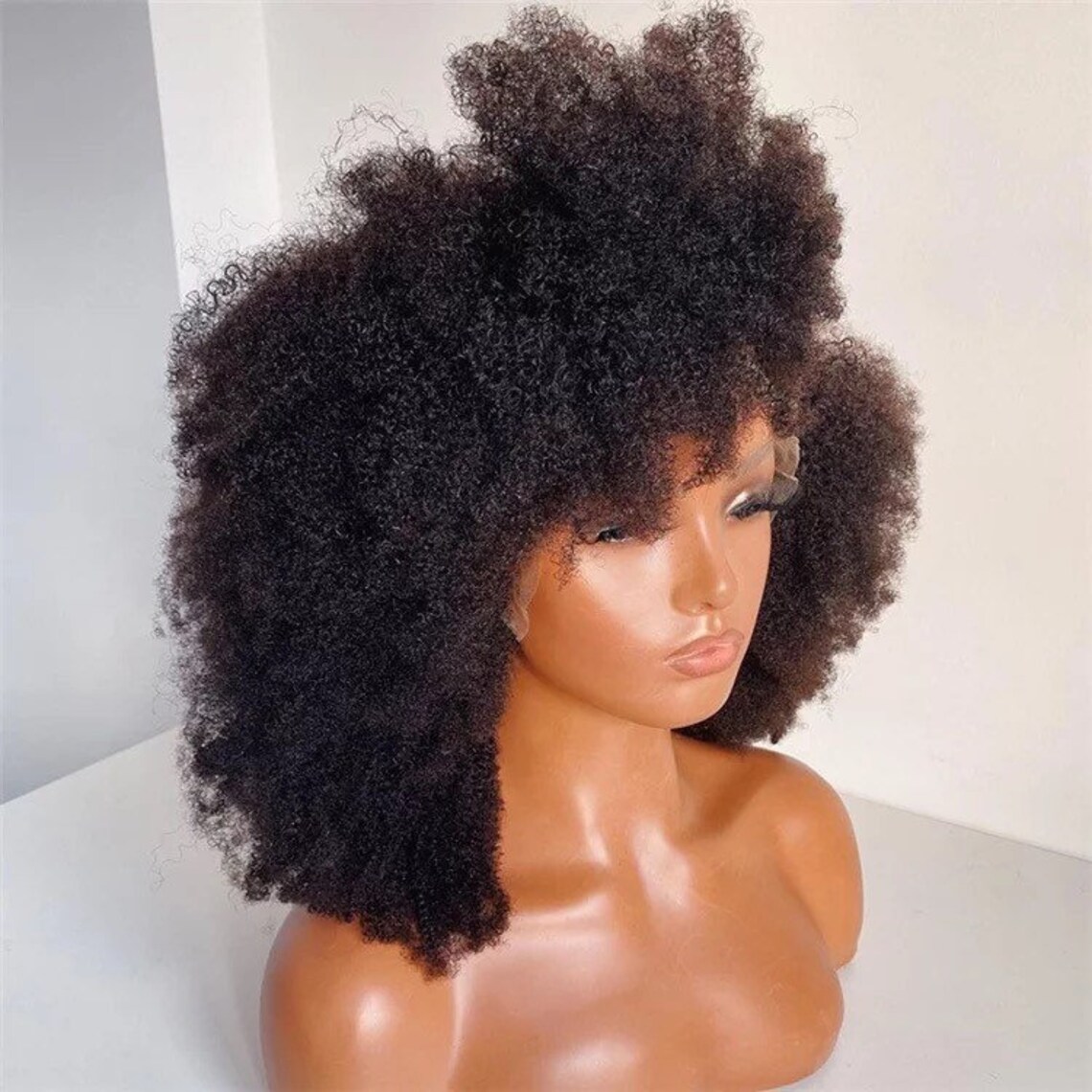 Afro Kinky Virgin Hair Wig 4C Hair Wigs Kinky Curly High Etsy