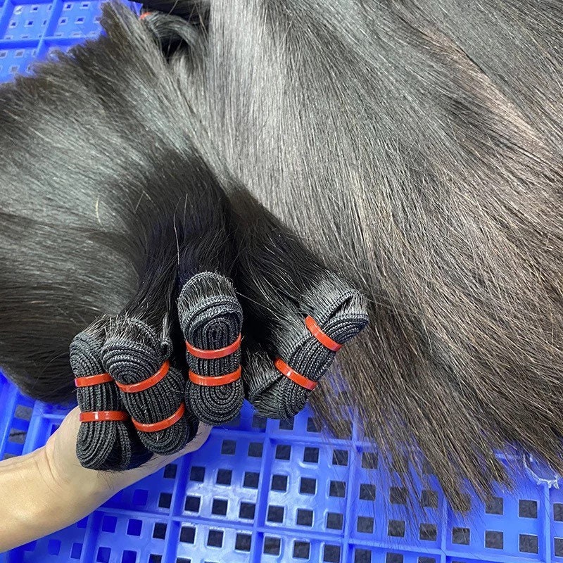 Bone Straight hair bundle 12A Double Drawn Bone Straight Hair | Etsy