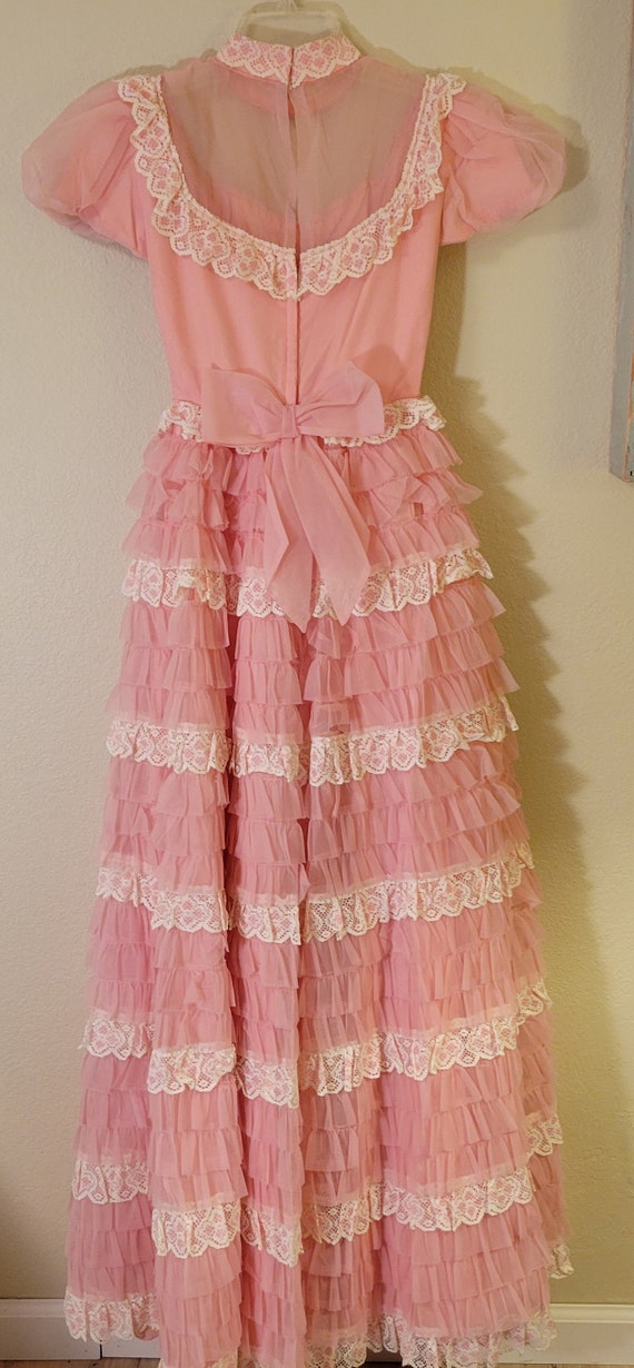 Vintage Nadine Prom Formal Bridesmaid Dress Pink … - image 2