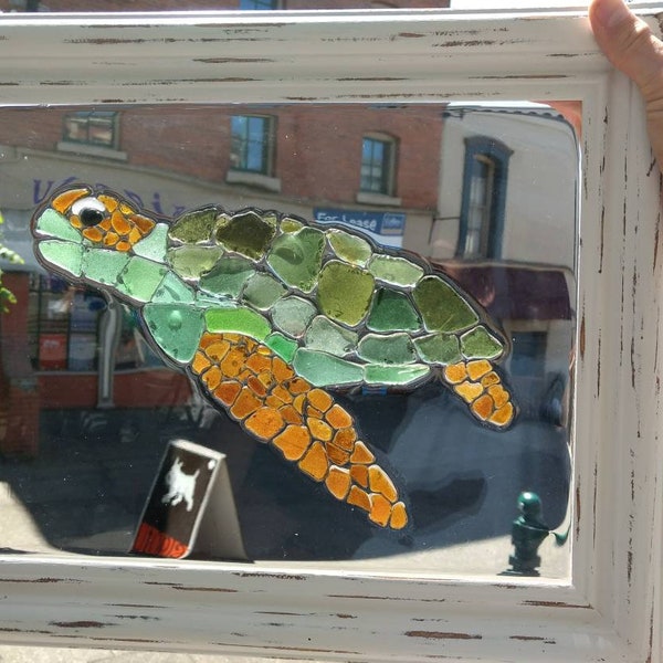 Sea Glass Art - Beach Glass Art - Home Decor - Window Decor - Gift - Custom order