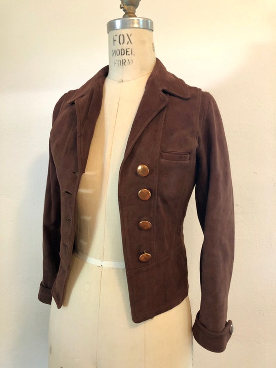 1930s Suede Jacket Super RARE Doeskin Leather Blaz