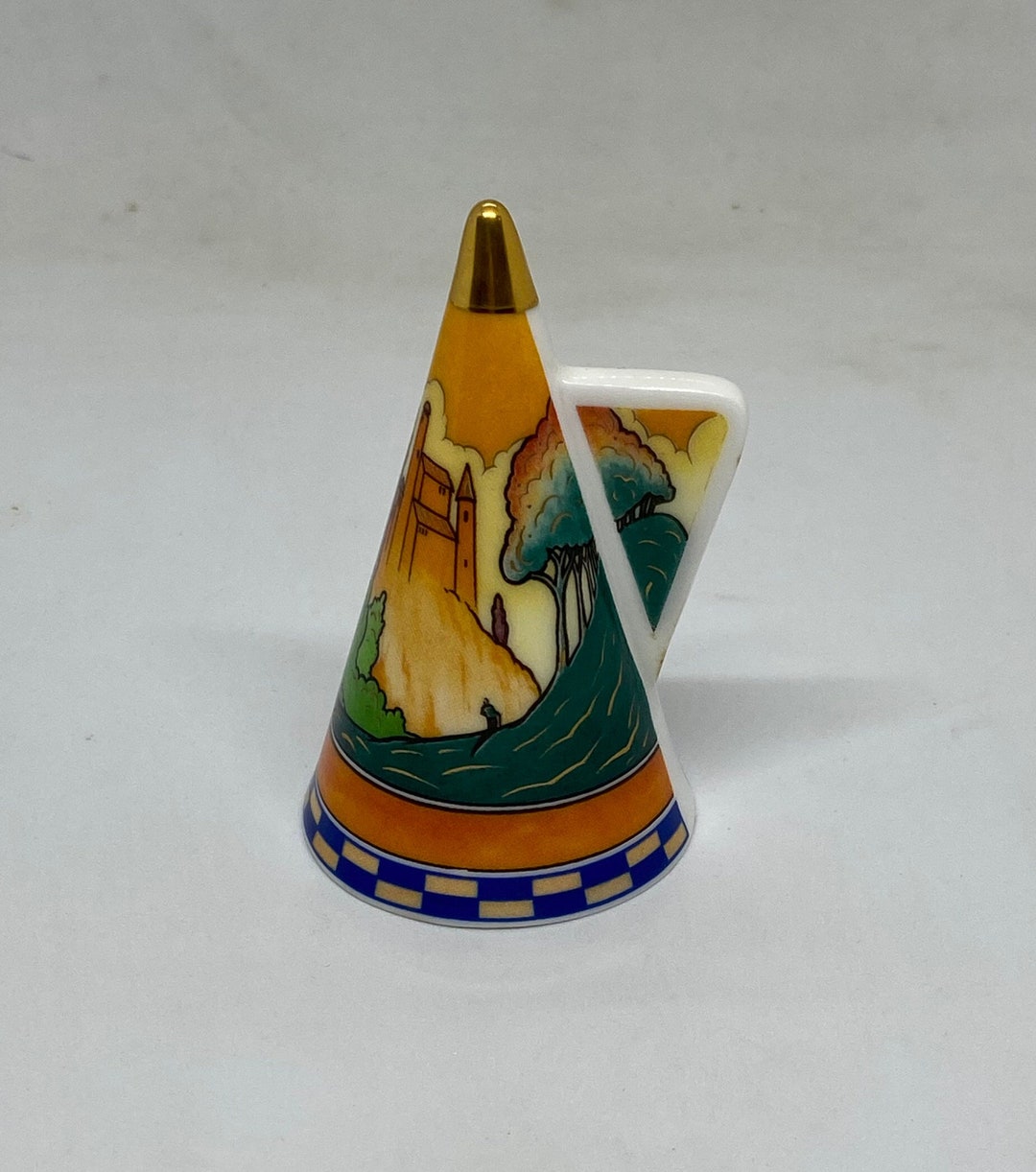 Art Deco Royal Worcester Candle Snuffer Castles in the Air Etsy
