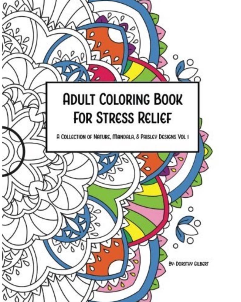 Mandala Flower Adult Stress Relief Coloring Book image 1