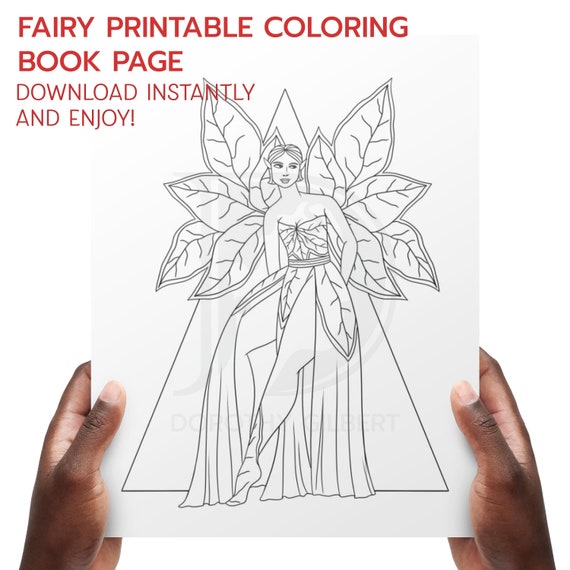 Printable Fairy Coloring Book Page Black Girl Magic Coloring - Etsy
