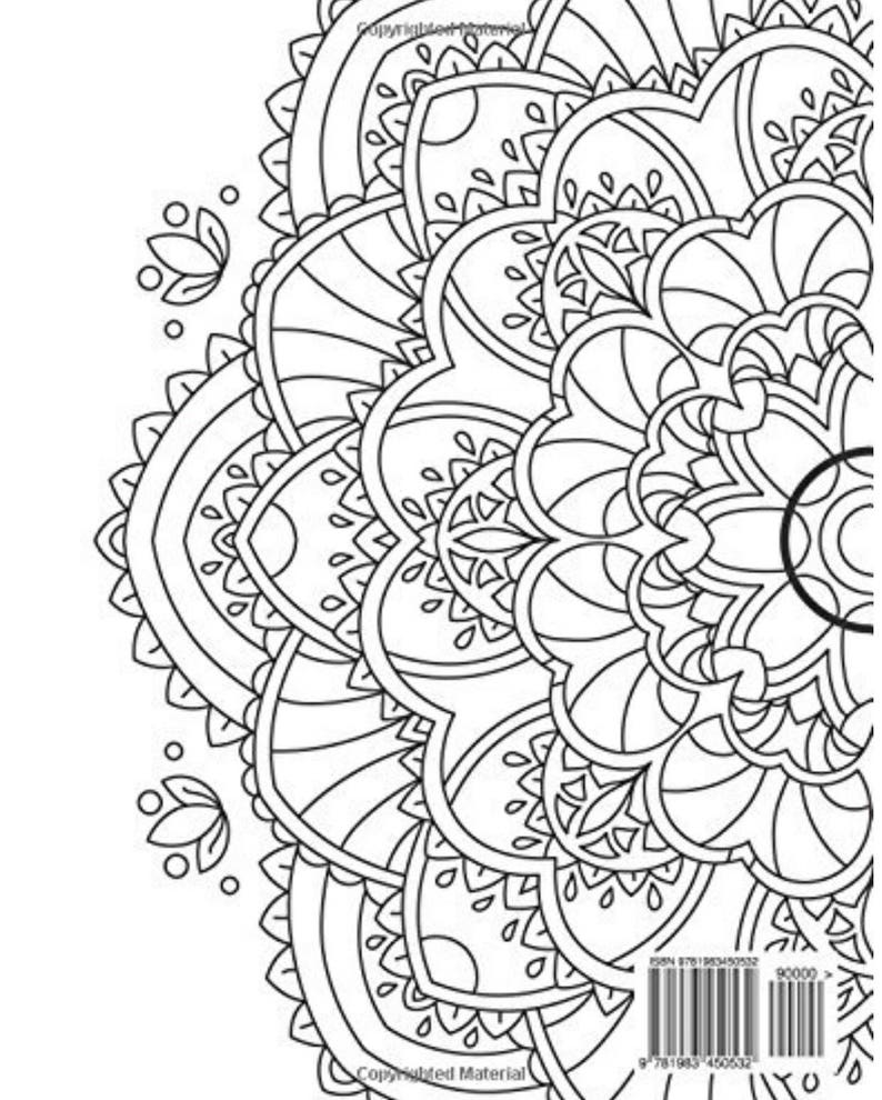 Mandala Flower Adult Stress Relief Coloring Book image 2