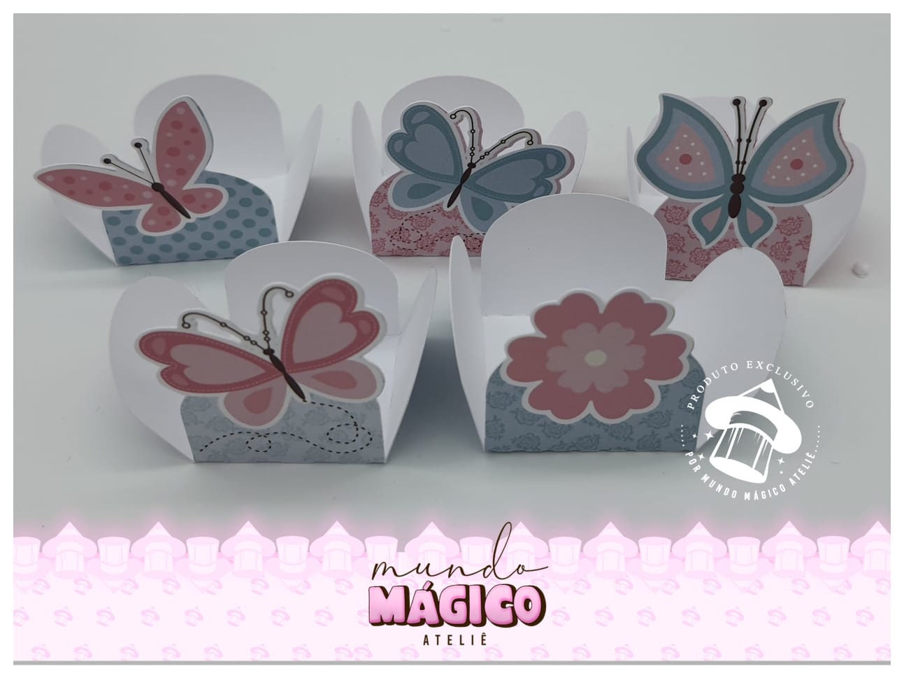BUTTERFLY GARDEN DIGITAL Printable Favours Boxes Personalized, Party ...