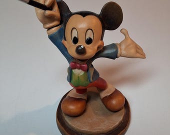ANRI Carved Wood Figure of Mickey Mouse