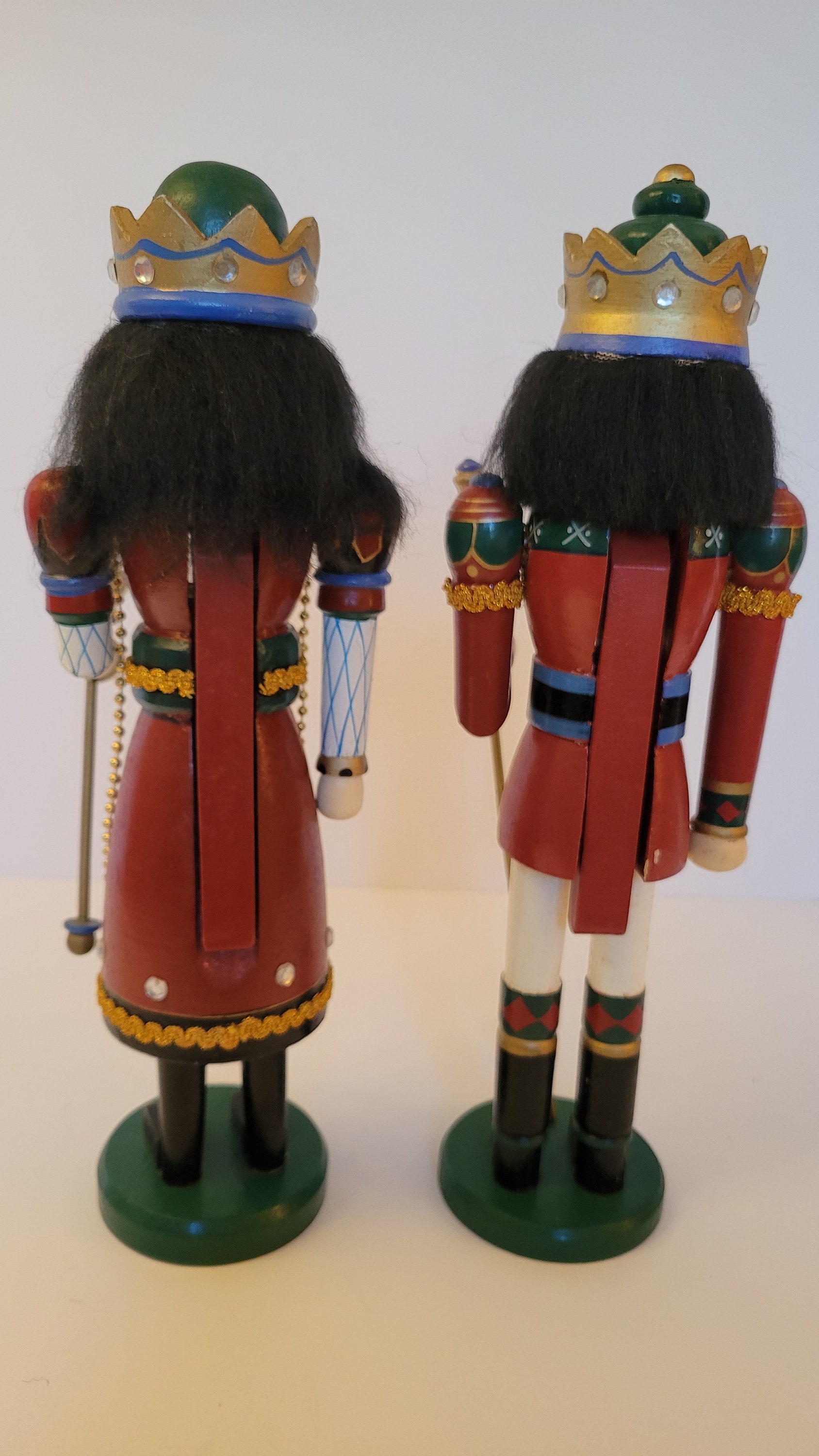 1980's Terry's Village King and Queen Wooden Nutcracker Set Etsy