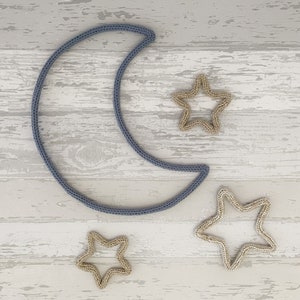 Knitted wire moon sign
