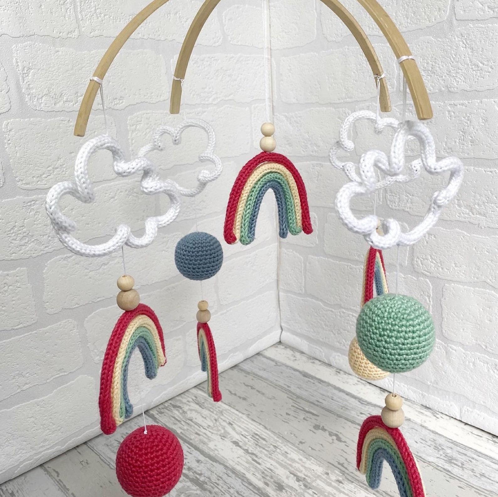 Knitted Wire Nursery Mobile Wire Art kids Bedroom Tricotin Etsy New