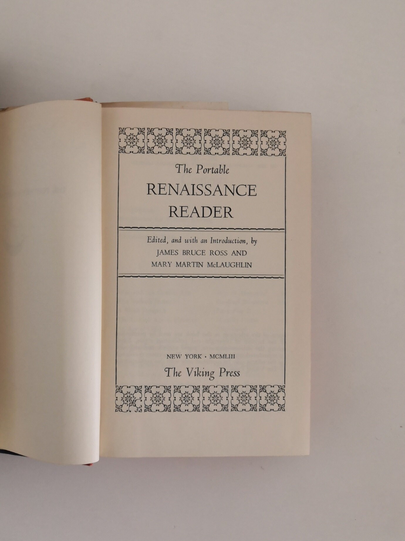 The Portable Renaissance Reader: Ross, James Bruce, McLaughlin