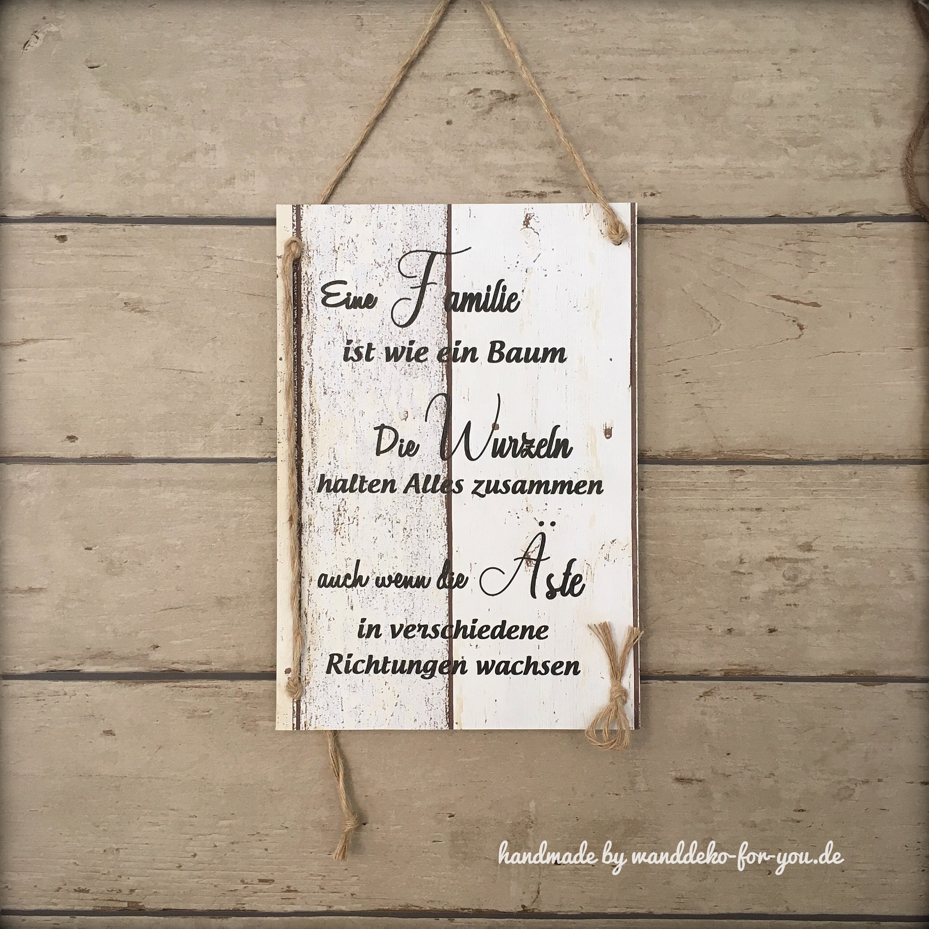 Familie ist wie ein Baum Vintage Schild Holzschild Etsy