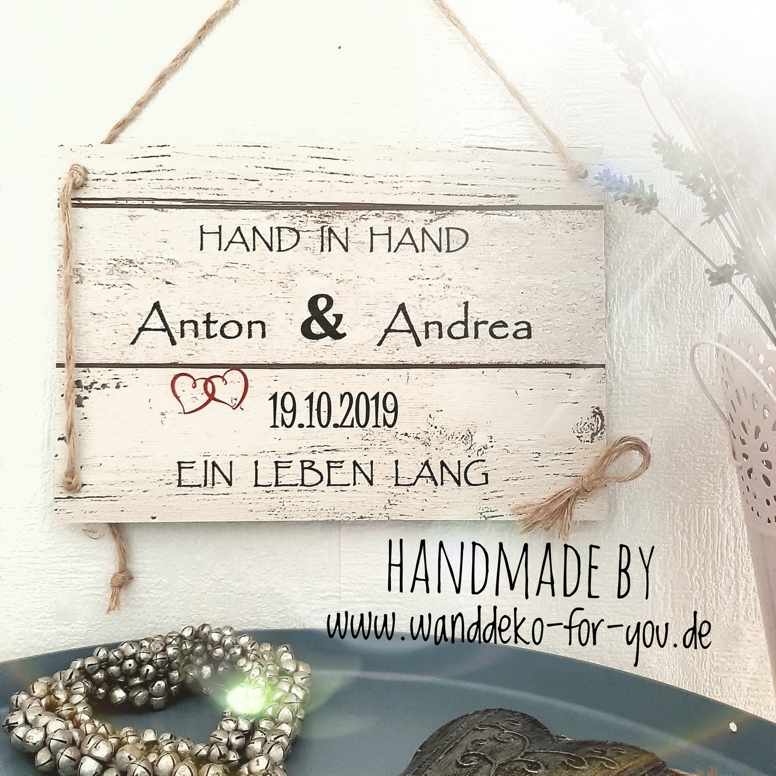 Hand in Hand ein Leben lang Personalisiert Hochzeit Etsy.de