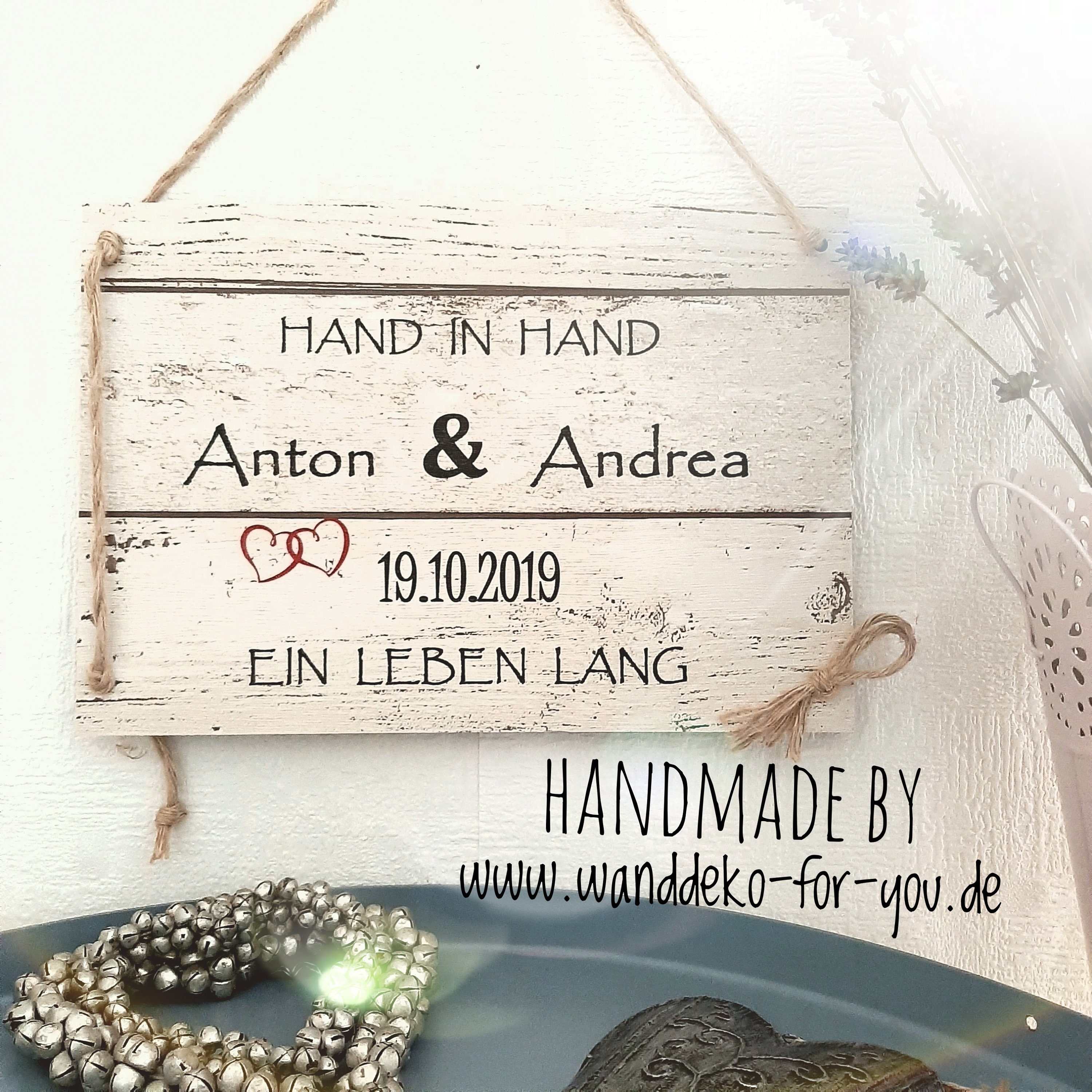 Hand in Hand ein Leben lang Personalisiert Hochzeit Etsy