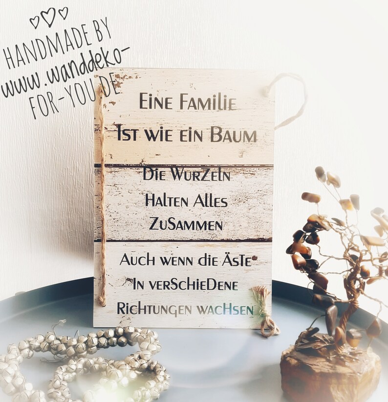 Familie ist wie ein Baum Vintage Schild Holzschild Etsy