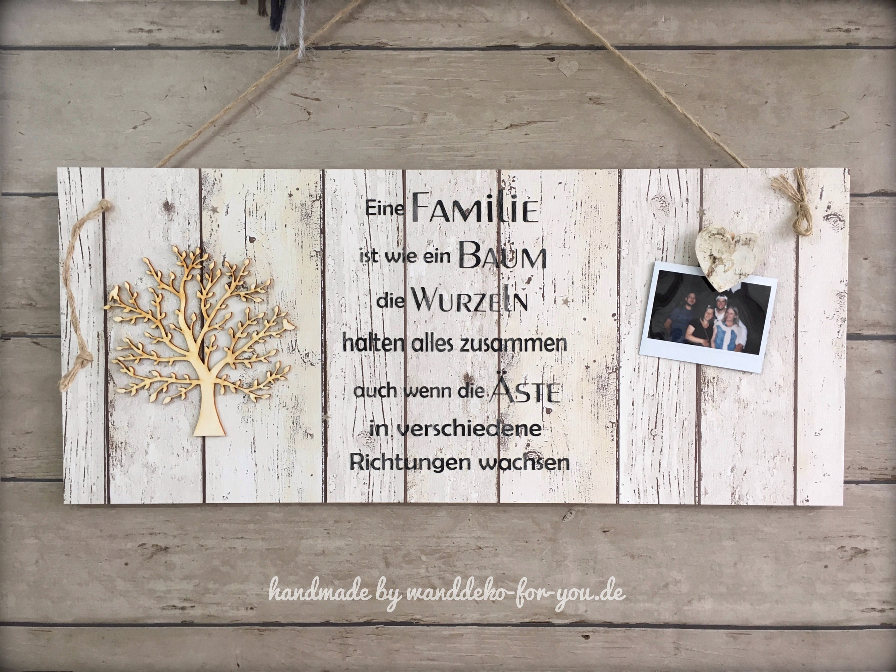 Eine Familie ist wie Baum Holzschild Vintage mit Pappelbaum | Etsy