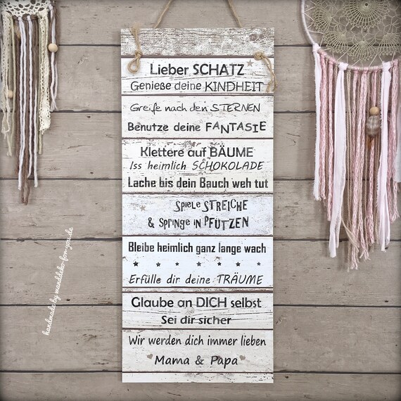 Lieber Schatz Geniesse Deine Kindheit Vintage Kinderzimmer Etsy