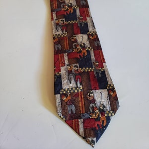 Golfer Tie, Vintage men&#39;s  silk, luxury Ermenegildo Zenga Italian tie