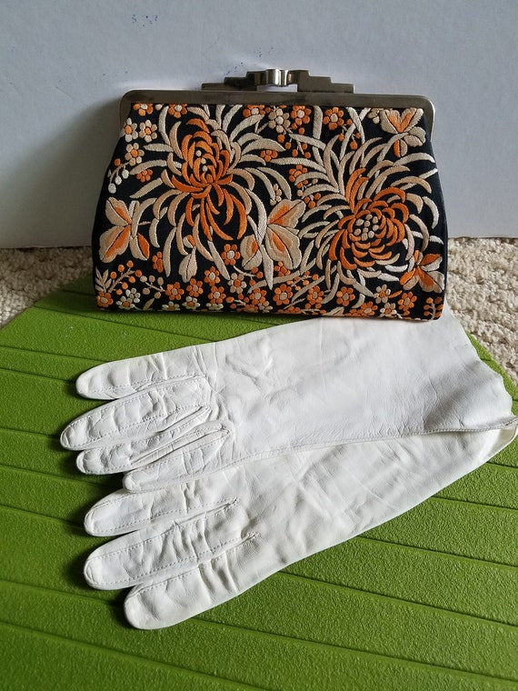 White gloves, vintage gloves, evening gloves, lea… - image 3