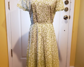 H&M Green Dress Women's Polyester Green White Dress Size S Short Sleeve New  - Etsy