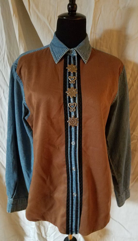 Sale! Vintage Wrangler Denim Shirt,Western Hipster