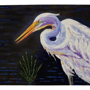 Palette Great Egret Door Mat
