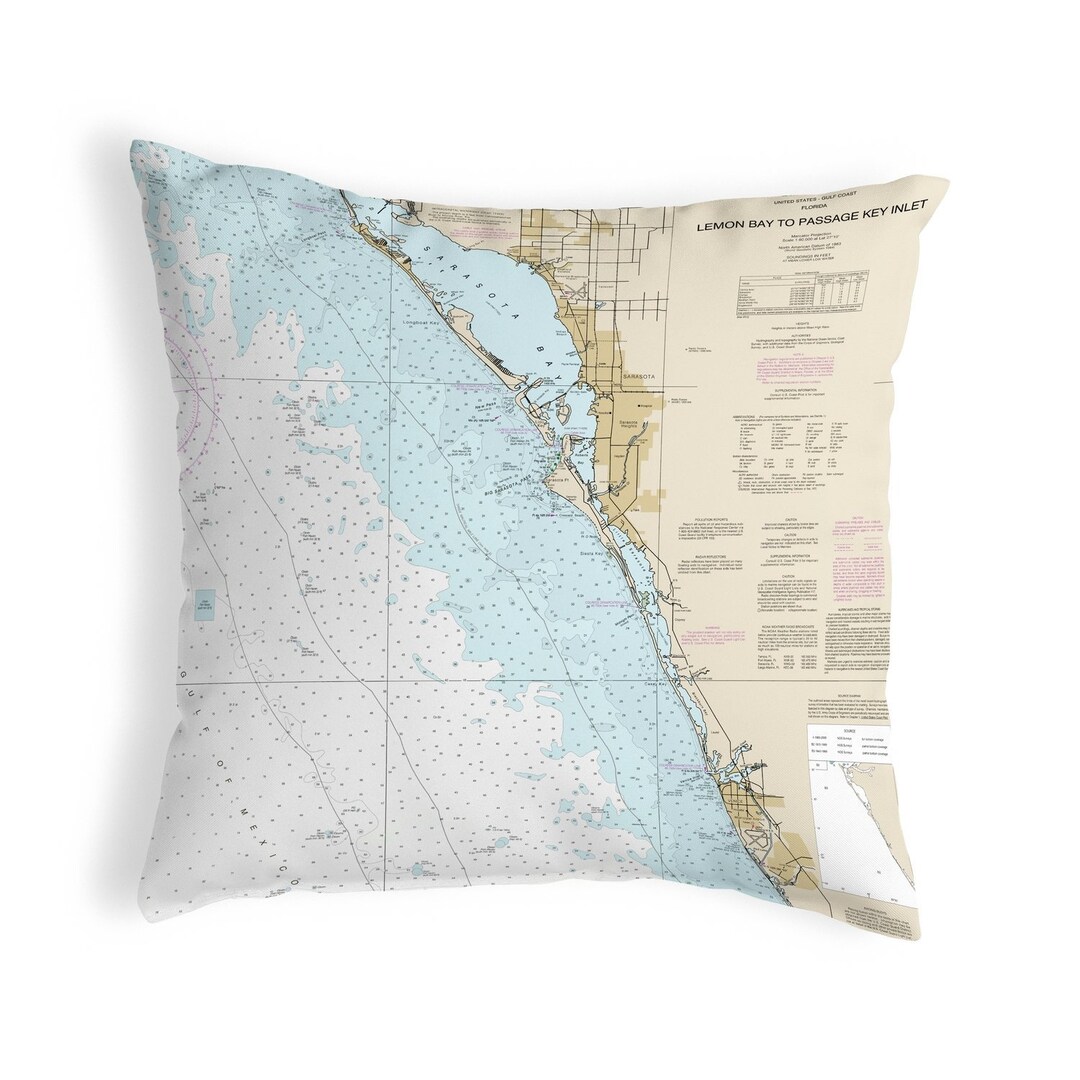 Venice - Lemon Bay to Passage Key Inlet, FL Nautical Map Noncorded ...