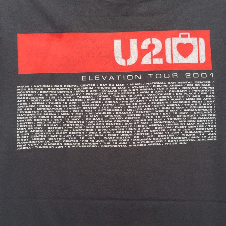 Vintage 2001 U2 Elevation Tour Band T-shirt | Alternative Rock