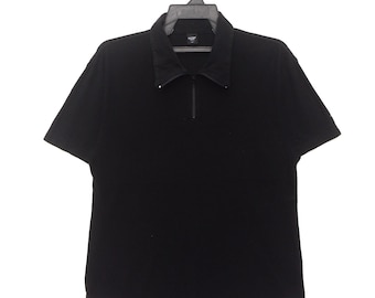 Rare!!! Sacsny Y'saccs by Yohji Yamamoto Zipper Polo | SACSNY Y'SACCS Spell Out | Fashion Designer Dope Swag Streetwear Sportwear Activewear