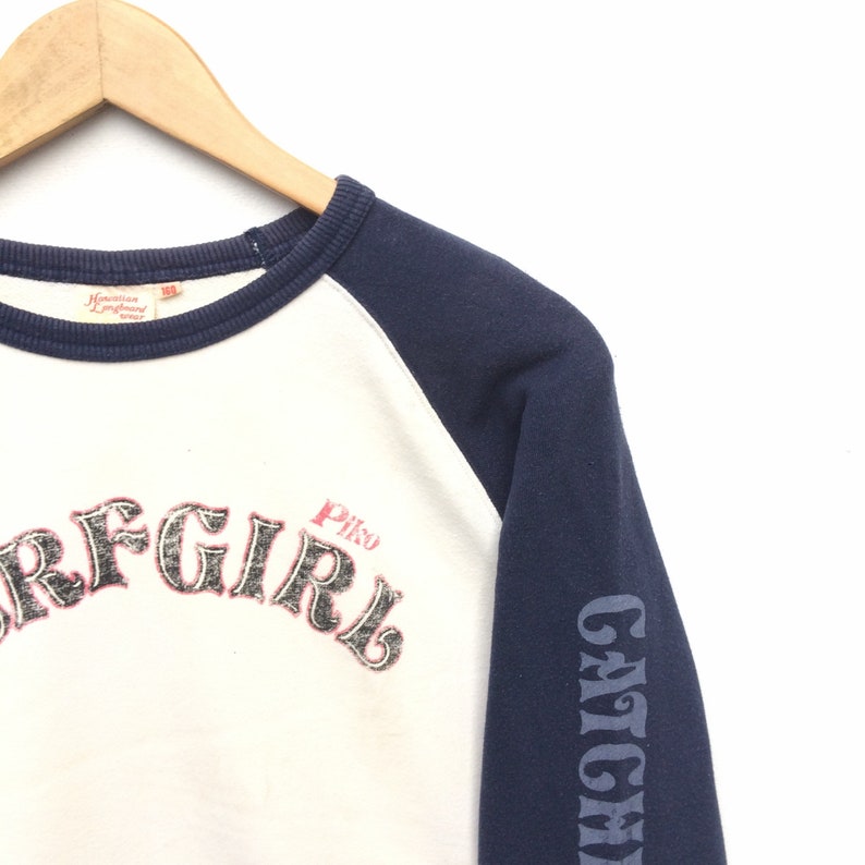 Surfing Activewear Streetwear Sportwear Beach Life Hip Hop Rap Vintage Big Logo Piko Surf Hawaiian Sweatshirt Spell Out Piko Pull Over