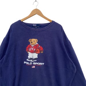 Sällsynt!!! Vintage Polo Bear av Ralph Lauren tröja | Polo Sport | XL | Rap T-shirts | Swag Hype Dope | Streetwear Träningskläder Sportkläder bild 2