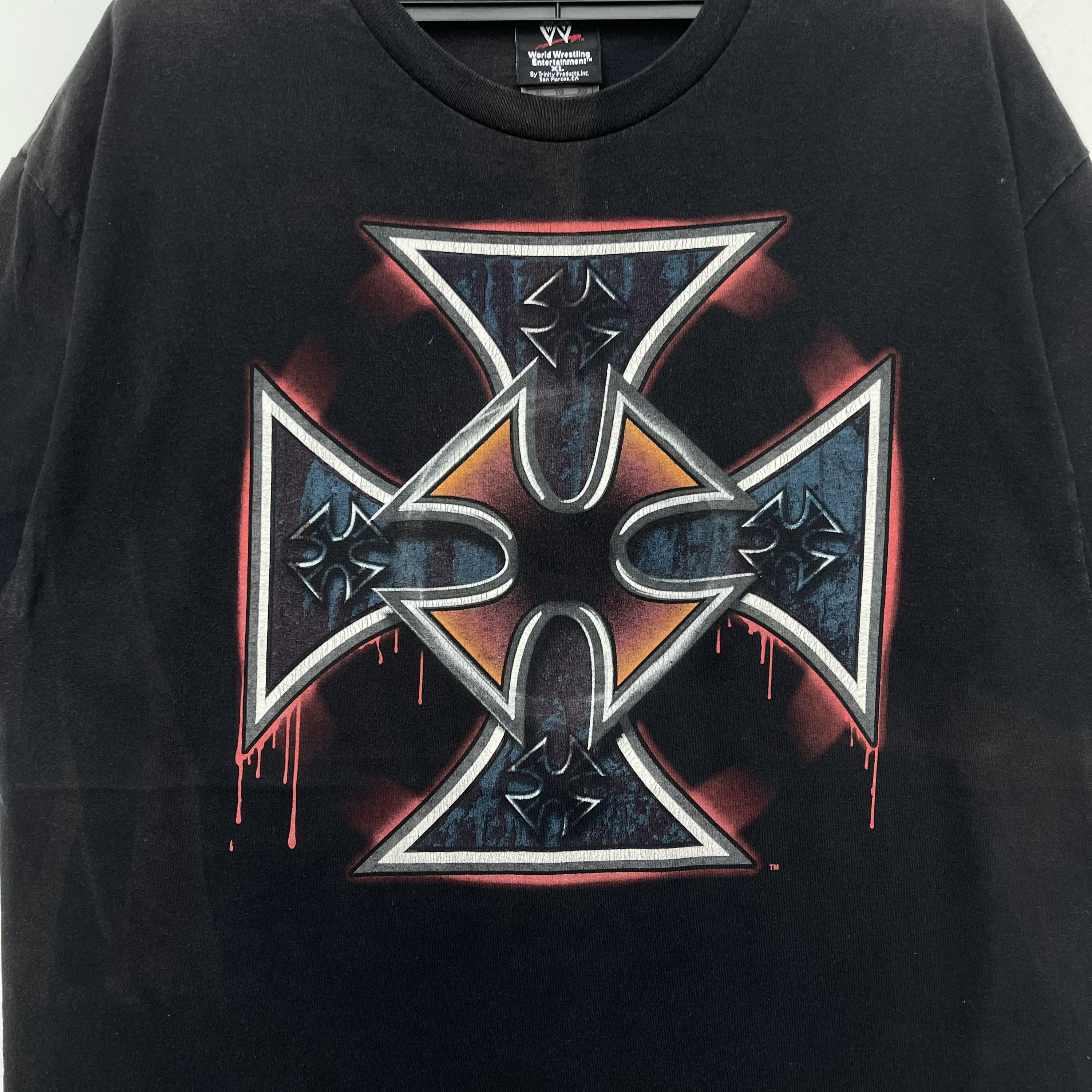 Vintage Y2K 2003 WWE Triple H Big Logo T-shirt | L | World