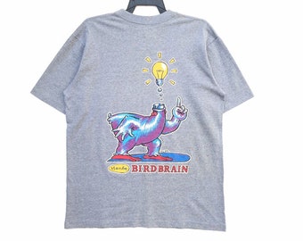 Vintage 1999 Mambo Bird Brain Big Logo T-shirt | Spell Out | Reg Mambossa | S | Retro Rap Swag Surfing Skateboarding Streetwear 90s