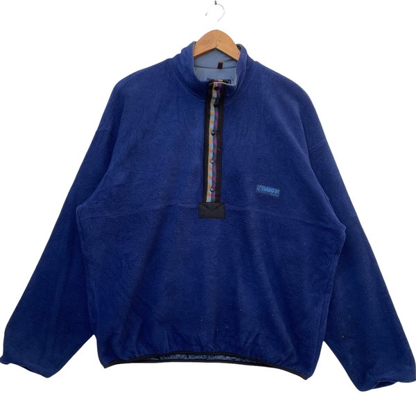 Vintage 90s Banff Design Button Cagoule Sweatshirt | Polartec Wind Stopper Gore | XL | Retro  Hip Hop Streetwear Sportwear Swag Dope Hype