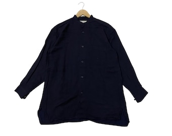 Vintage 90s Plantation by Issey Miyake Designer Mandarin Neck Shirt | M | Tsumori Chisato | Swag Hype Dope | Japanese Designer