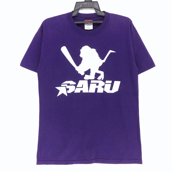 Vintage Saru Santastic großes Logo T-shirt | Saru Zauber aus | Japanische Designer Manga Künstler Mode Hip Hop Santa Inoue Streetwear Rap Tees 90