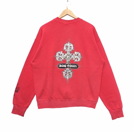 Vintage 90s Dogtown Big Logo Sweatshirt | Dog Town Spell Out | L 