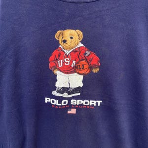 Sällsynt!!! Vintage Polo Bear av Ralph Lauren tröja | Polo Sport | XL | Rap T-shirts | Swag Hype Dope | Streetwear Träningskläder Sportkläder bild 3