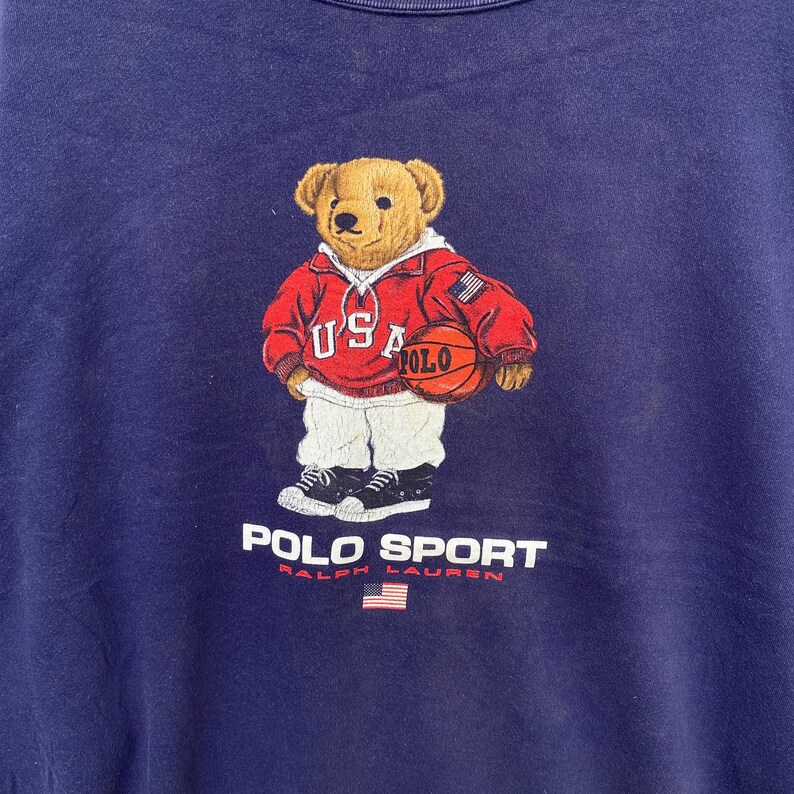Sällsynt!!! Vintage Polo Bear av Ralph Lauren tröja | Polo Sport | XL | Rap T-shirts | Swag Hype Dope | Streetwear Träningskläder Sportkläder bild 3