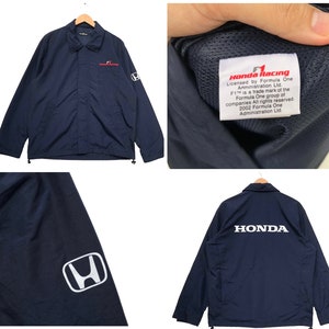 Vintage 90-tals Honda F1 Formel 1 broderad racingjacka | Vtec-teknik | Fordon | Motorcykel | L | Swag Hype Streetwear | Dope