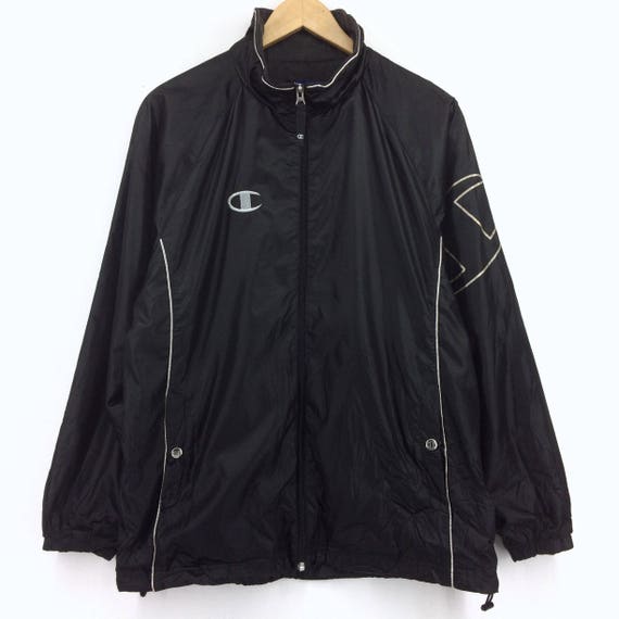 black champion windbreaker