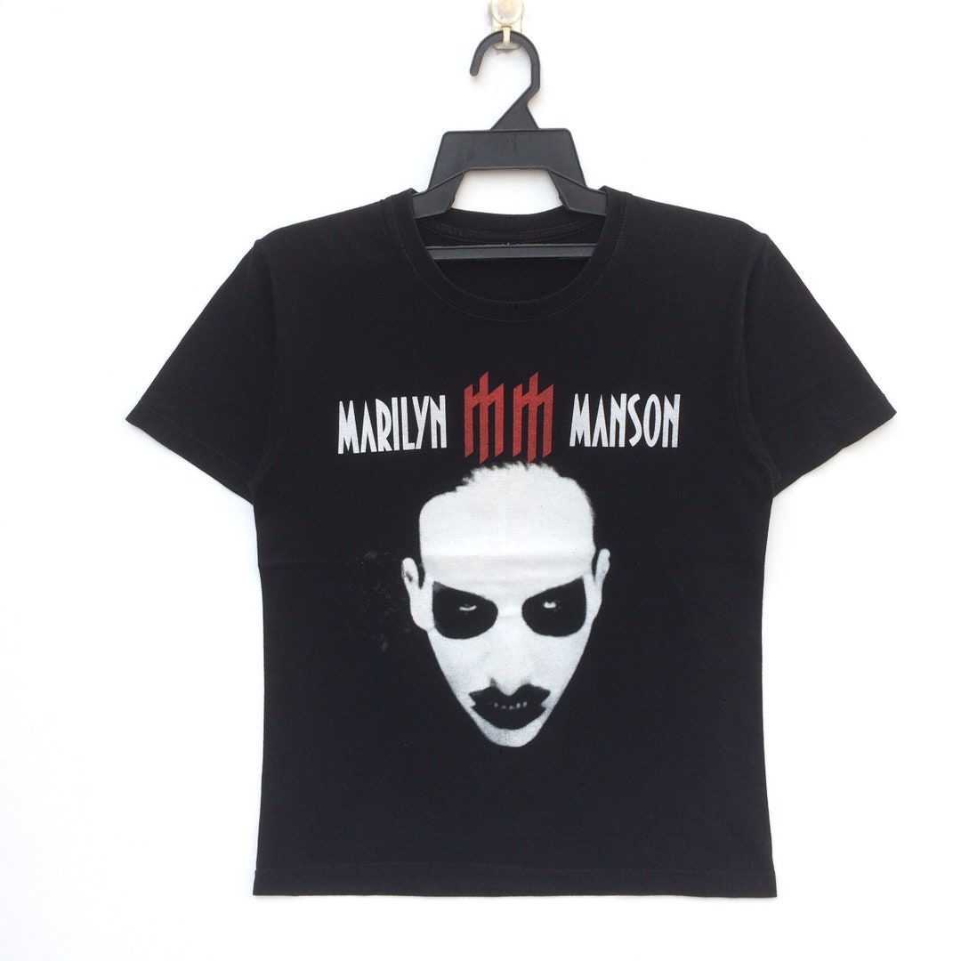 Hot Item Marilyn Manson Black Colour Tshirt Marilyn Manson Band Promo Solo Artist Screamo Punk