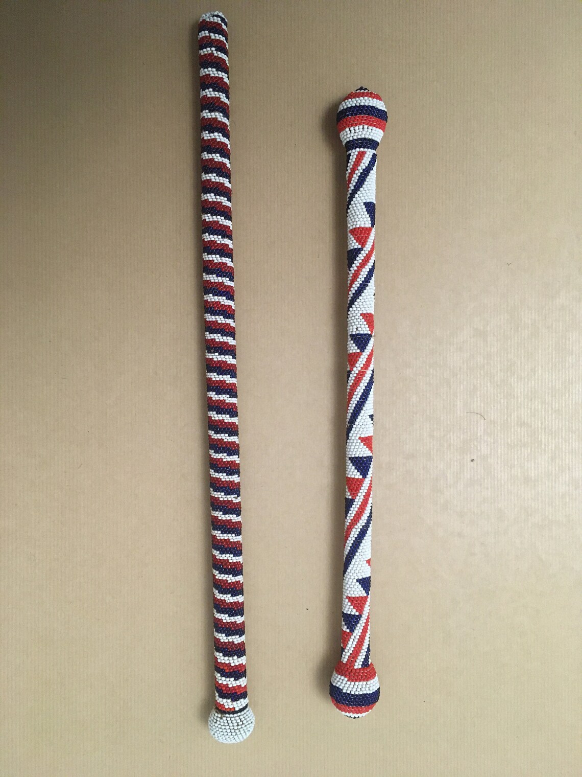 BEADED AFRICAN STICK / 13 Zulu dance stick / from 31 to 44 cm Etsy