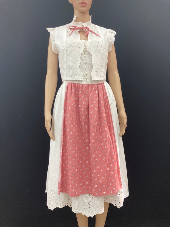 ROMANTIC PINK DRESS with matching blouse / floral… - image 2