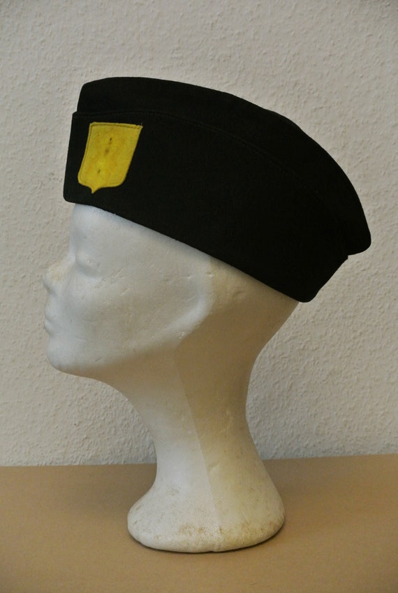 TWILL ARMY BERET / navy / 1960's / size 56 - image 1