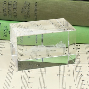 Model Ship Glass Paperweight